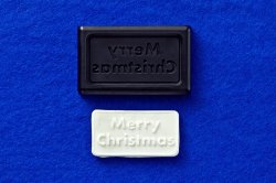 画像1: 【クリスマスに！】ハーフサイズねんど型抜き　ブロック体プレート「Merry Christmas」