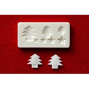 画像: 【クリスマスに！】ミニ立体ねんど型抜き　X'masツリー＆星型