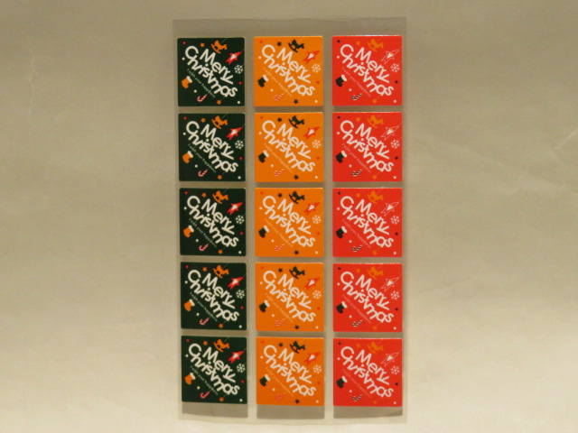 画像1: 【クリスマスに！】ケーキタグ・メリークリスマス3色15枚セット